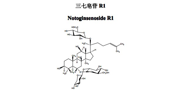 三七皂苷R1中藥化學對照品分子結構圖