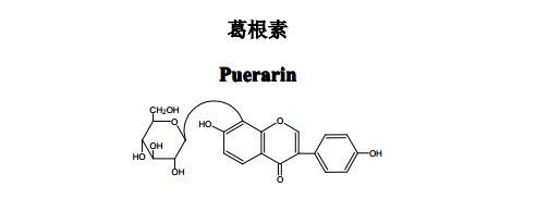 葛根素中藥化學對照品分子結構圖