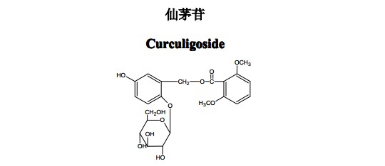 仙茅苷中藥化學對照品分子結構圖