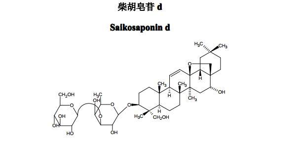 柴胡皂苷d中藥化學對照品分子結構圖