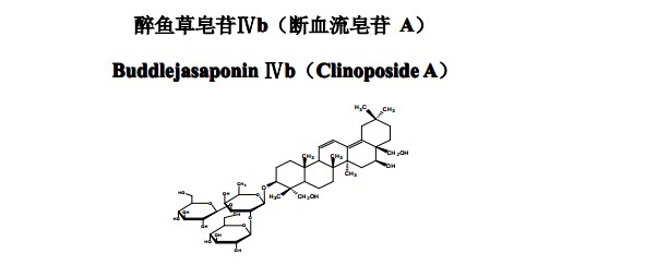 醉魚草皂苷Ⅳb（斷血流皂苷 A）中藥化學對照品分子結構圖
