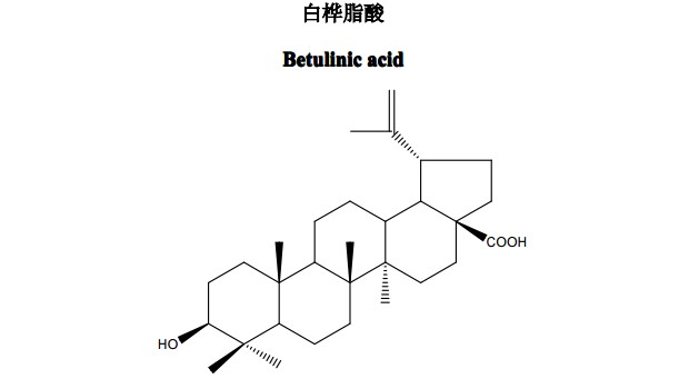 白樺脂酸中藥化學對照品分子結構圖