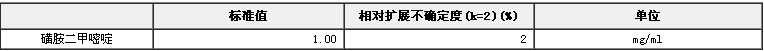 甲醇中磺胺二甲嘧啶溶液標準物質