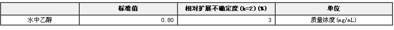 水中乙醇標(biāo)準(zhǔn)物質(zhì)