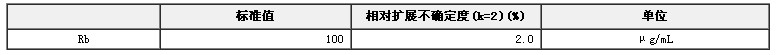 銣(Rb)單元素溶液標準物質(zhì)