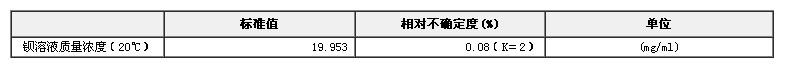 鋇溶液成分分析標準物質