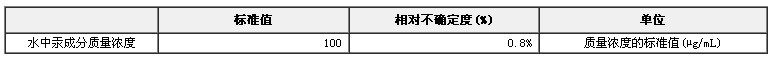 汞單元素溶液標準物質