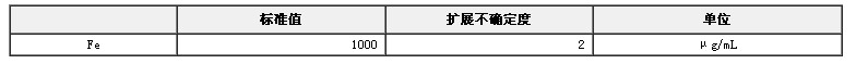 鐵單元素溶液標準物質