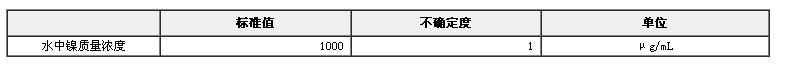 鎳單元素溶液標準物質