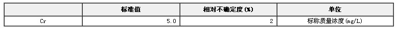 模擬天然水鉻溶液成分分析標(biāo)準(zhǔn)物質(zhì)