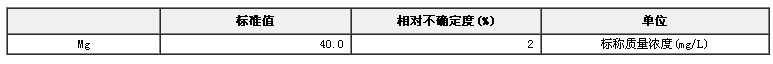 模擬天然水鎂溶液成分分析標(biāo)準(zhǔn)物質(zhì)