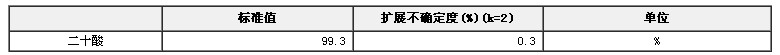 二十酸純度標準物質(zhì)