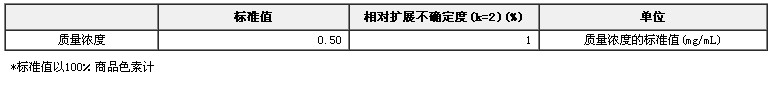 食用合成色素亮藍(lán)溶液標(biāo)準(zhǔn)物質(zhì)