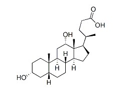 去氧膽酸對照品分子結(jié)構(gòu)圖