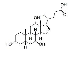 膽酸對照品分子結構圖