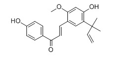 甘草查爾酮A對照品分子結構圖