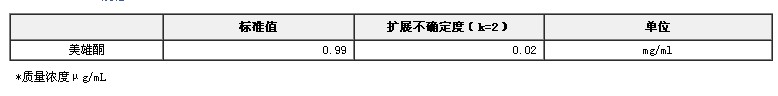 甲醇中美雄酮溶液標準物質