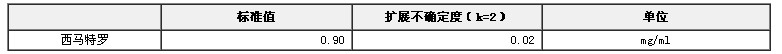 甲醇中西馬特羅溶液標準物質