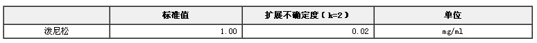 甲醇中潑尼松溶液標準物質