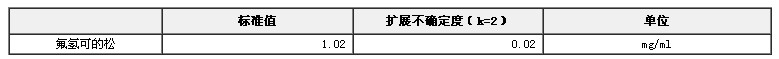 甲醇中氟氫可的松溶液標準物質
