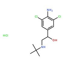 鹽酸克侖特羅CAS號：21898-19-1分子結構圖