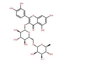 蘆丁對照品CAS號：153-18-4 分子結構圖