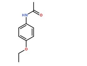 非那西丁CAS號：62-44-2分子結構圖