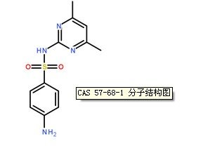 磺胺二甲嘧啶CAS號(hào)：57-68-1分子結(jié)構(gòu)圖