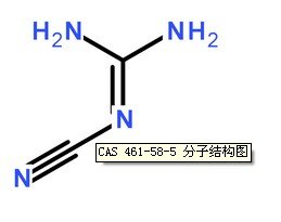 雙氰胺CAS號：461-58-5分子結(jié)構(gòu)圖