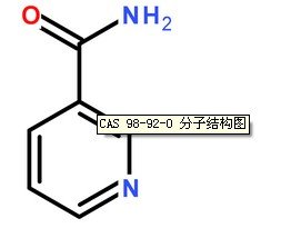 煙酰胺CAS號：98-92-0分子結構圖