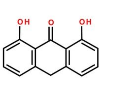 地蒽酚分子結構圖
