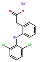雙氯芬酸鈉分子結(jié)構(gòu)圖