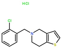 鹽酸噻氯匹定分子結構圖