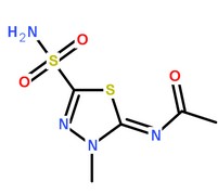 醋甲唑胺分子結(jié)構(gòu)圖