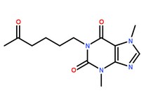 己酮可可堿分子結(jié)構(gòu)圖