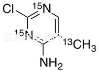 4-氨基-2-氯-5-甲基嘧啶-15N2,13C標(biāo)準(zhǔn)品