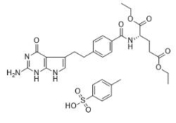 Diethyl 2-(4-(2-(2-amino-4-oxo-4,7-dihydro-1H-pyrrolo[2,3-d]pyrimidin-5-yl)ethyl)benzamido)pentanedioate 4-methylbenzenesulfonate