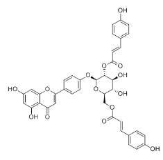 Apigenin 4'-O-(2'',6''-di-O-E-p-coumaroyl)glucoside標準品