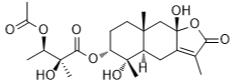 4α,8β-Dihydroxy-3α-(2-hydroxy-3-acetoxy-2-methylbutyryloxy)eudesm-7(11)-en-12,8α-olide標準品